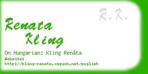 renata kling business card
