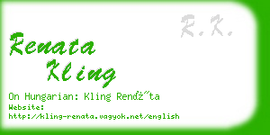 renata kling business card